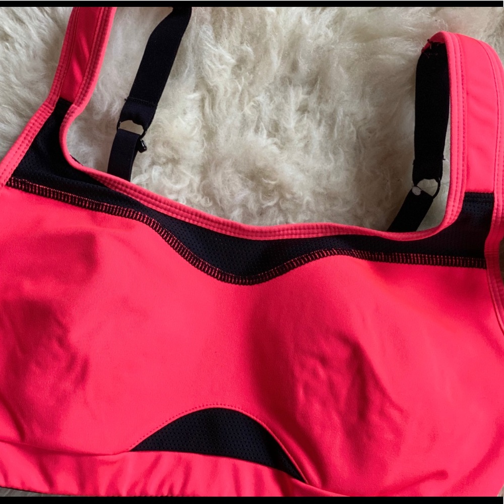 Hot pink ASOS sports bra